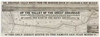 (RAILROADS.) Henry Worrall; for The Atchison, Topeka and Santa Fe Railroad. The Arkansas Valley Route from the Missouri River to Colora